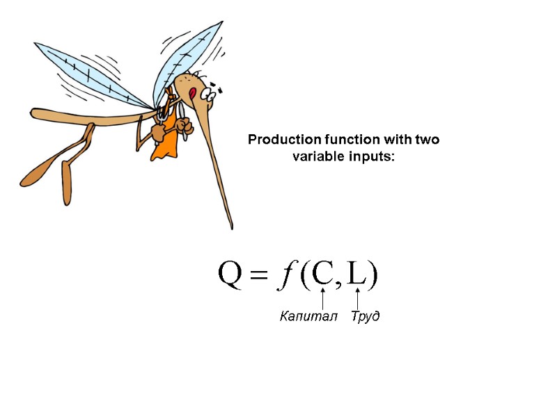 Production function with two variable inputs: Капитал Труд